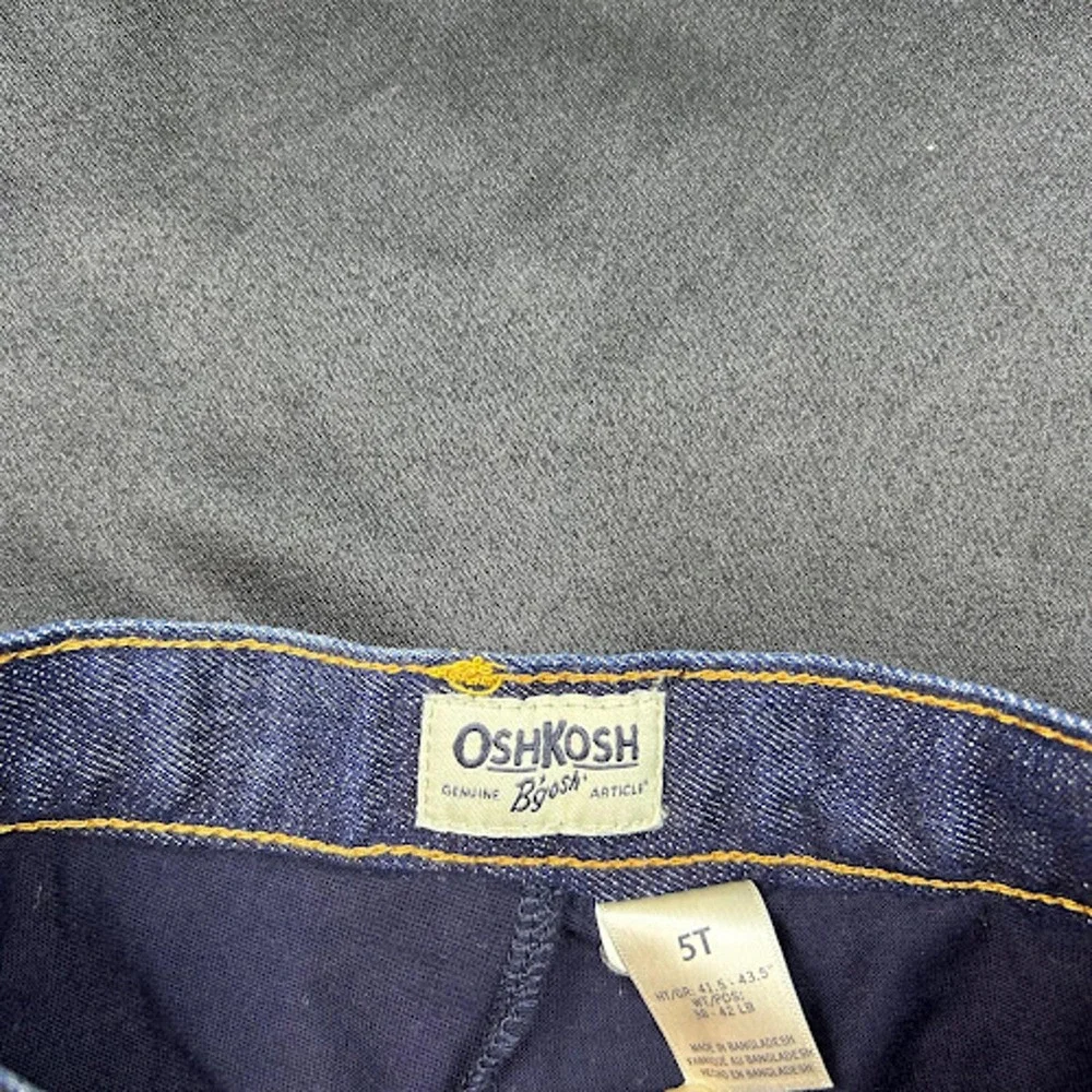 OshKosh B'gosh Girls Denim Skirt Skort Zip Button Size 5T